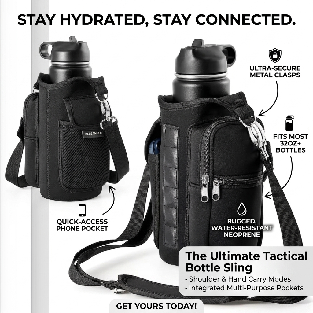Magnetic Gym Water Bottle Bag – Premium Fitness Carrying Cas
