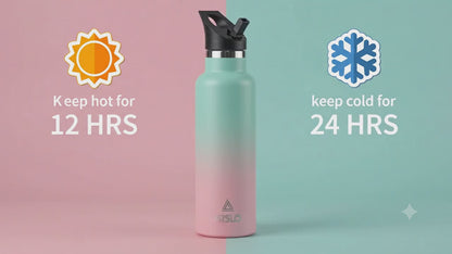 HydroVibe™ Premium Stainless Steel Insulated Water Bottle — 17oz